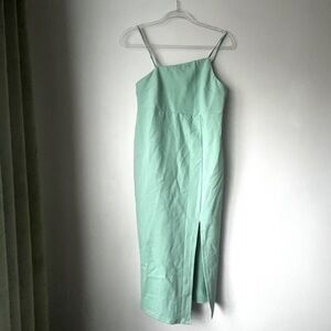 Petal & Pup Zahra Green Midi Side Slit Dress 8